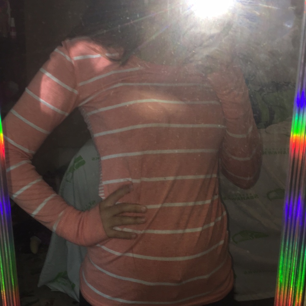 long sleeve striped tee